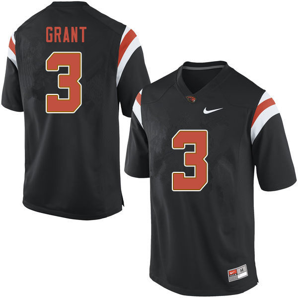 Men #3 Jaydon Grant Oregon State Beavers College Football Jerseys Sale-Black